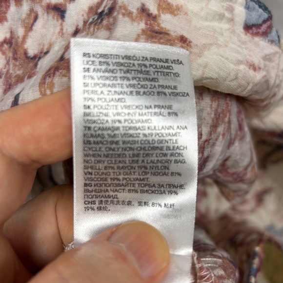 H&M Women's Romantic Floral Watercolor Maxi Dress Tiered Sz L Wedding Guest - Picture 11 of 14